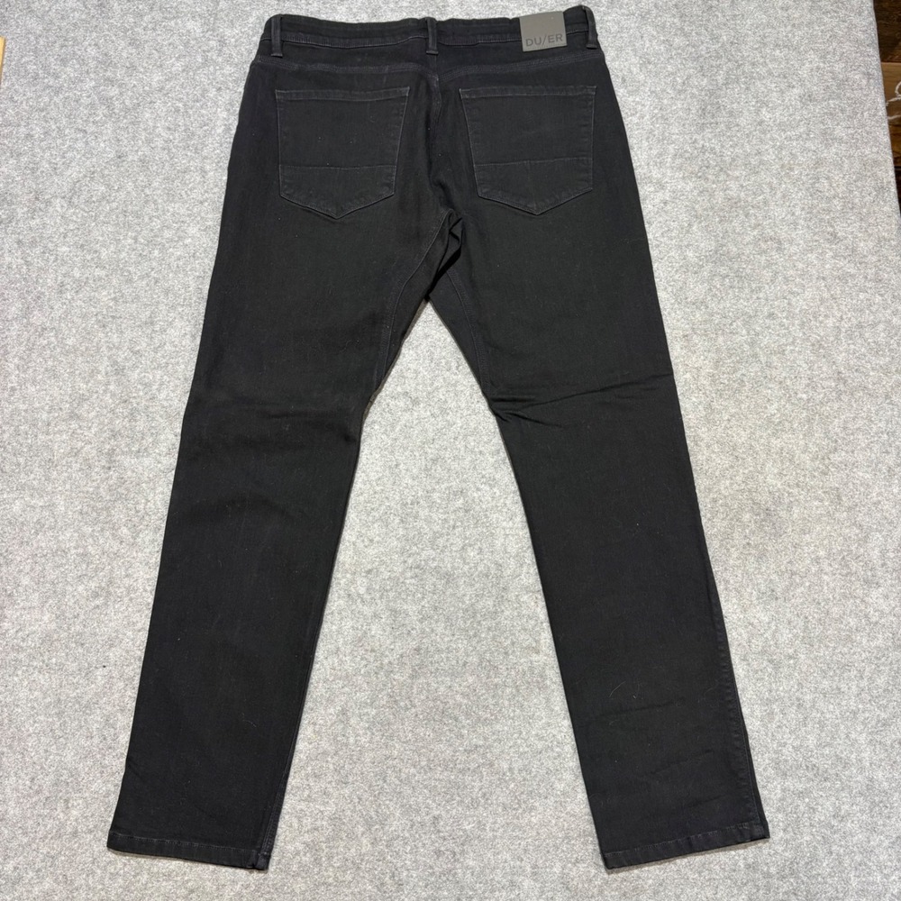 DU/ER L2X Slim Fit Performance Pants Black Mens 36 x 32 Stretch Casual Trousers